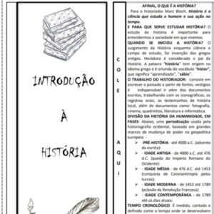 ATIVIDADE INTRODUÇÃO HISTÓRIA (6ªANO)