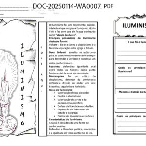Atividade: O Iluminismo (EF08HI01)