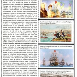 Atividade – 1808: A Chegada da Família Real no Brasil